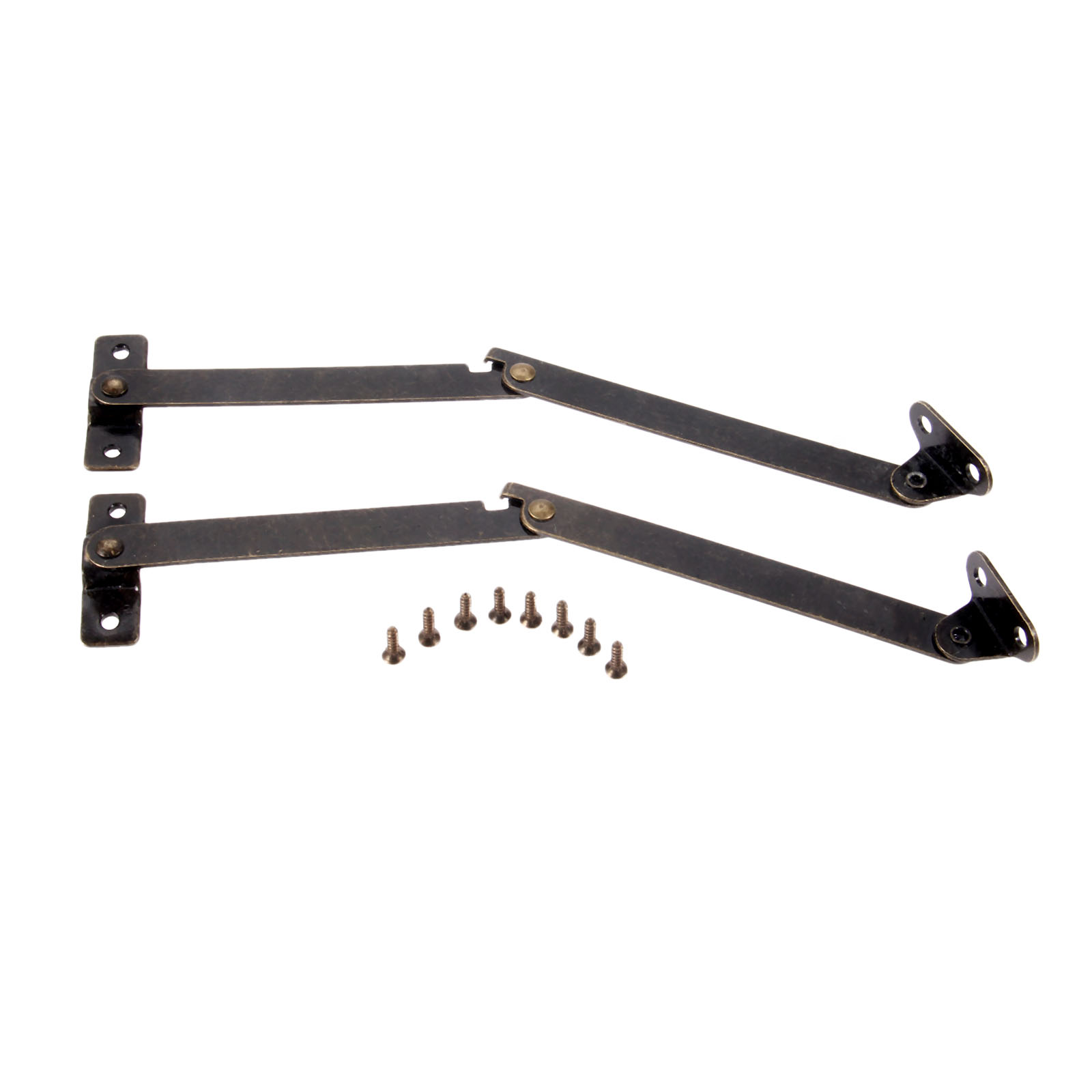Cabinet Hinge Overlay - 2 個の蓋サポートヒンジ木製キッチン食器棚ドアキャビネット装飾ヒンジネジ付きホームハードウェアアンティークブロンズ 108*11 ミリメートル