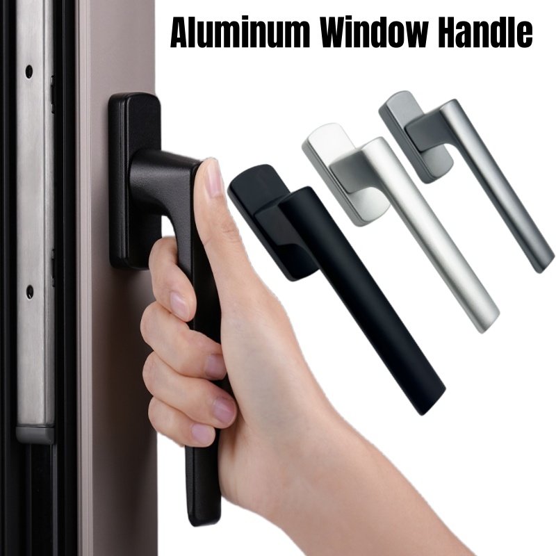 Furniture Hardware Fittings - 左＆右アルミ合金製外部フラットハンドル、断熱ドア・窓用、建築金物、開き窓用アクセサリー