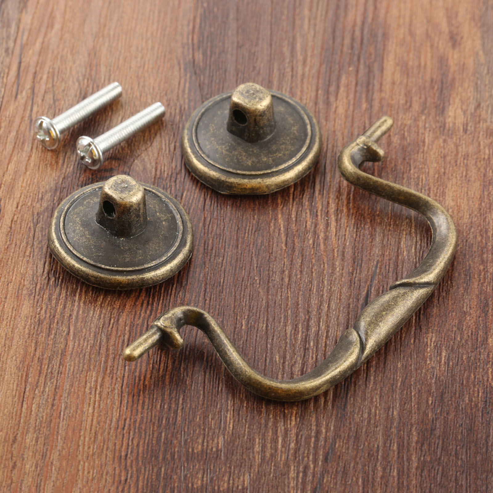 Furniture Hardware Shop - 1pc ヴィンテージプラスチックプルハンドルネジ付き引き出し本棚キャビネットショップオフィスホームハードウェアアクセサリーに最適 114*34 ミリメートル