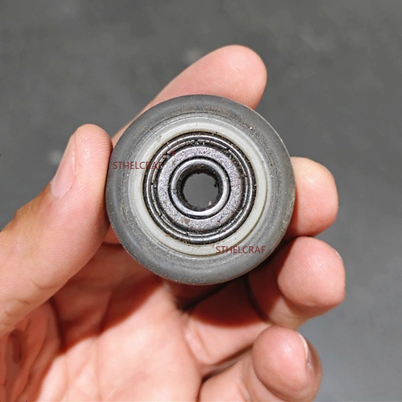 Furniture Hardware Replacement - 4個入りダブルベアリングソフトラバー交換用プーリー 1.5/2インチ 静音キャスターホイール 家具用ハードウェア トロリーキャスターローラー