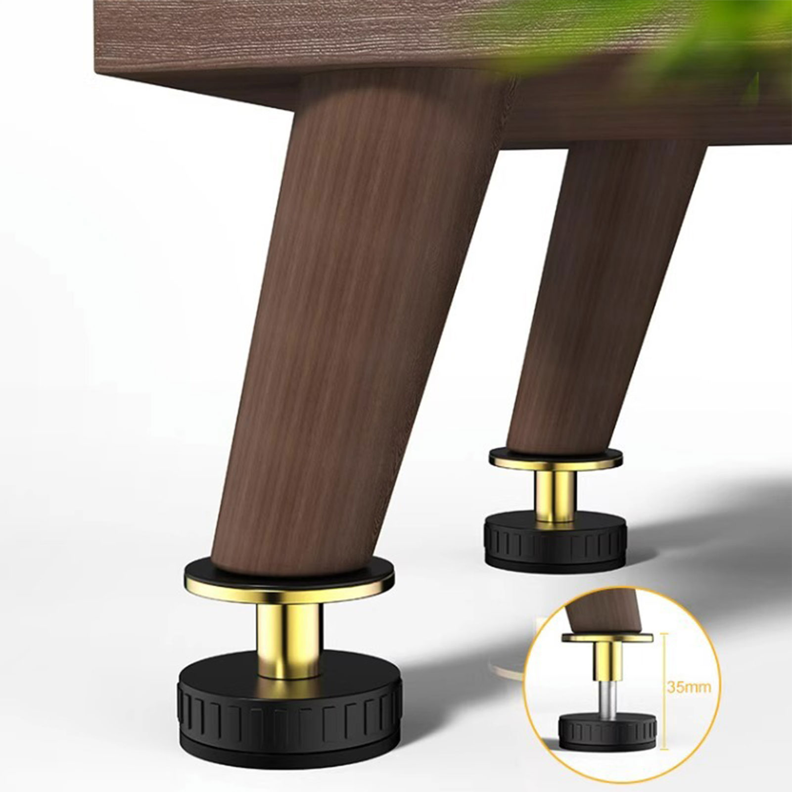 Cabinet Hinge Overlay - 調節可能な家具脚サポート、ソファ、ベッド、耐衝撃取り付けツール、キャビネットスタビライザー、固定アクセサリー、4個