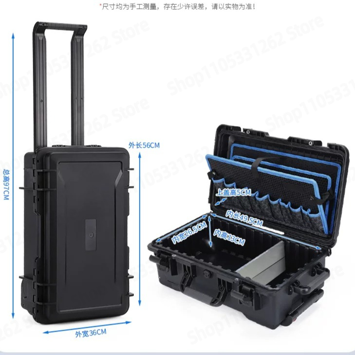 Furniture Hardware Tools - ローリングツールボックス伸縮ハンドル、家具修理・エアコンメンテナンス用工業用ハードウェア収納ケース