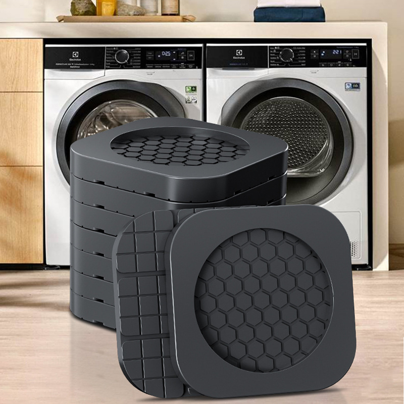 Furniture Foot Pad - 4 個の防振足パッドゴムマット滑り止めサイレントダンパースタンドユニバーサル洗濯機冷蔵庫家具フットパッド
