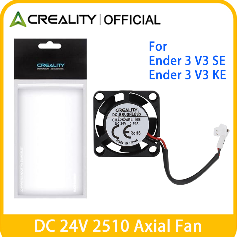 Creality Printer Ender 3 - Creality Ender 3 V3 SE用エクストルーダーファン、2510軸流冷却ファンDC 24V、CR-10
