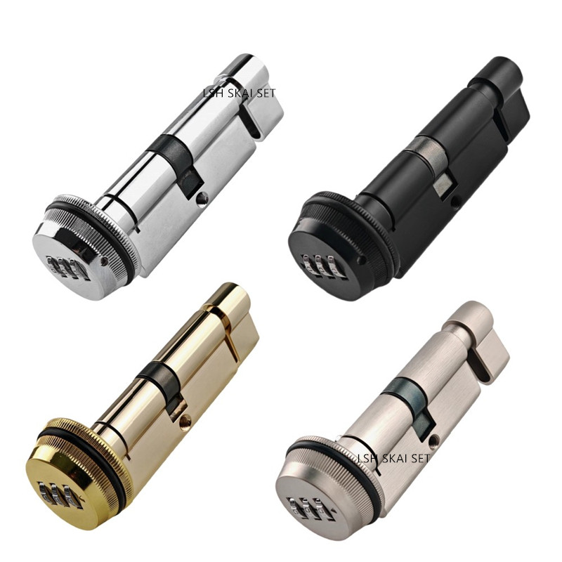 Furniture Hardware Fittings - 1Pc デジタルパスワードインテリジェントキーレスロックコア亜鉛合金寝室のドアロックホームハードウェア安全盗難防止ドアアクセサリー
