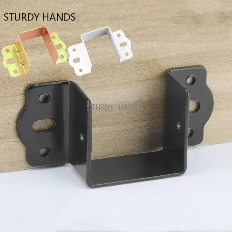 Furniture Hardware For Bed - 4 ピース/ロット冷間圧延鋼ベッドステッド固定アクセサリーベッドビームフックアップコーナーブラケットワードローブビームコネクタ家具ハードウェア