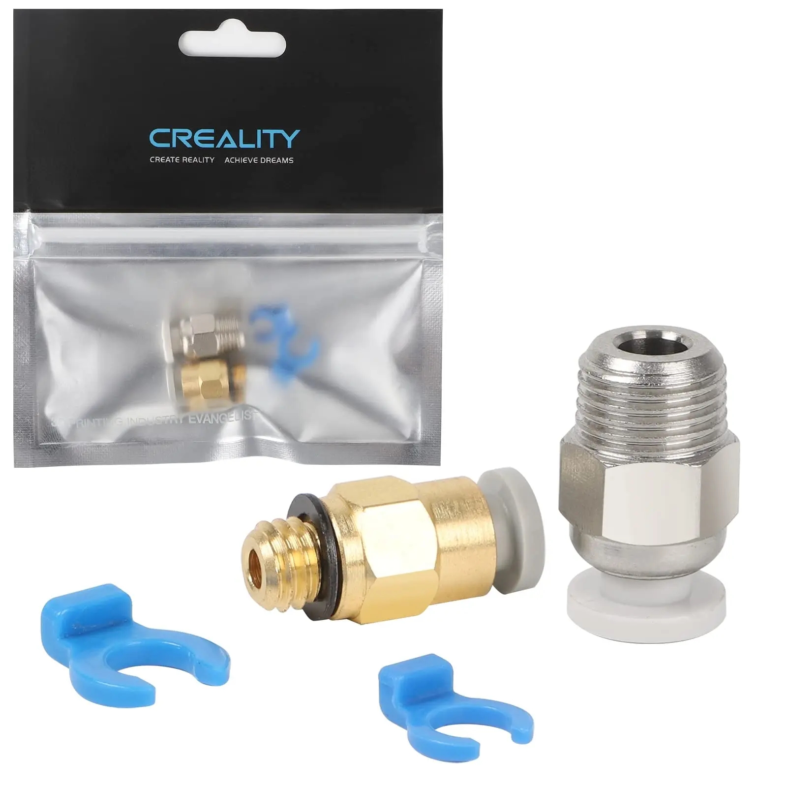 Creality Printer Ender 3 - Creality公式PC4-M6およびPC4-M10空気圧継手ボーデンチューブカプラー（Ender 3/3 Pro/3 V2/3 Max neo