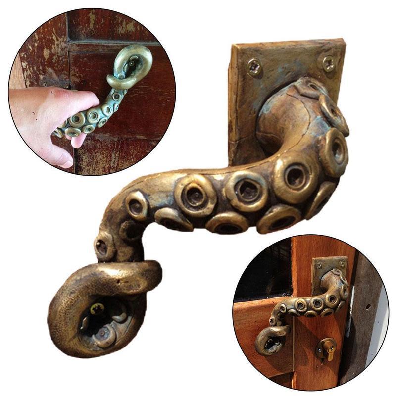 Furniture Hardware Bolts - ヴィンテージタコドアノブアニマルスタイル屋外フック家具引き出しバー取手ハンドルハードウェア古代キャビネットシェイクハンドハンドル
