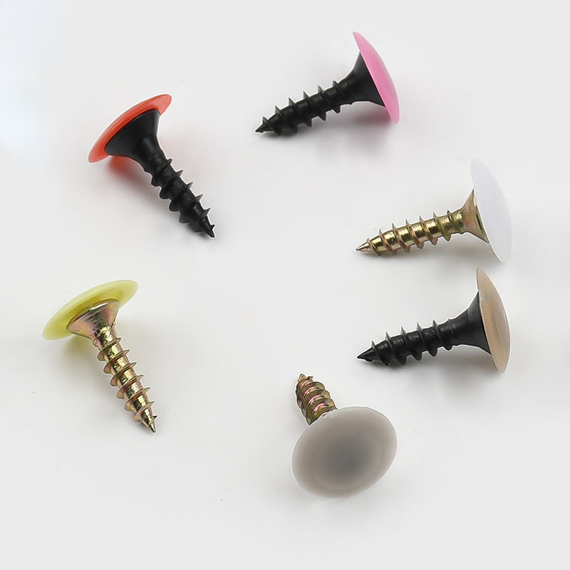 Furniture Hardware Bolts - 100/500/1000 個プラスチック製スクリューキャップカバーナットフラットプラスネジスナップ保護キャップ家具装飾ボルトハードウェア