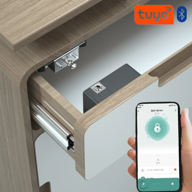 Furniture Hardware Bolts - Tuya スマートキャビネットドアロックキーレス不可視電子ロック IC カードアプリロック解除キャビネットロッカー家具引き出しスマートロック