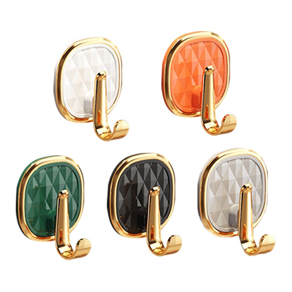 Furniture Hardware Fittings - 1/2/4/5/10 個強粘着壁フックマウントドアキー布コート浴室ローブハンガーキッチンハードウェアラック棚バッグフック