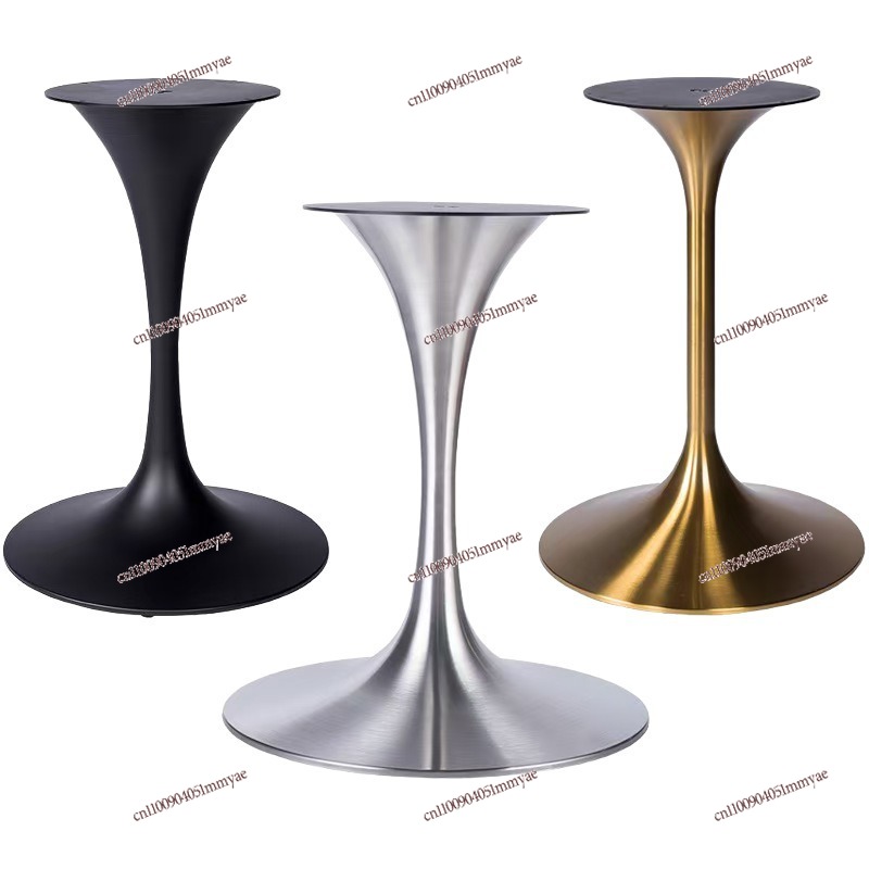 Furniture Hardware Shop - 304ステンレス鋼製チューリップテーブル脚ベース、天然未処理家具金具、ミルクティーショップ、西洋レストラン、食事用
