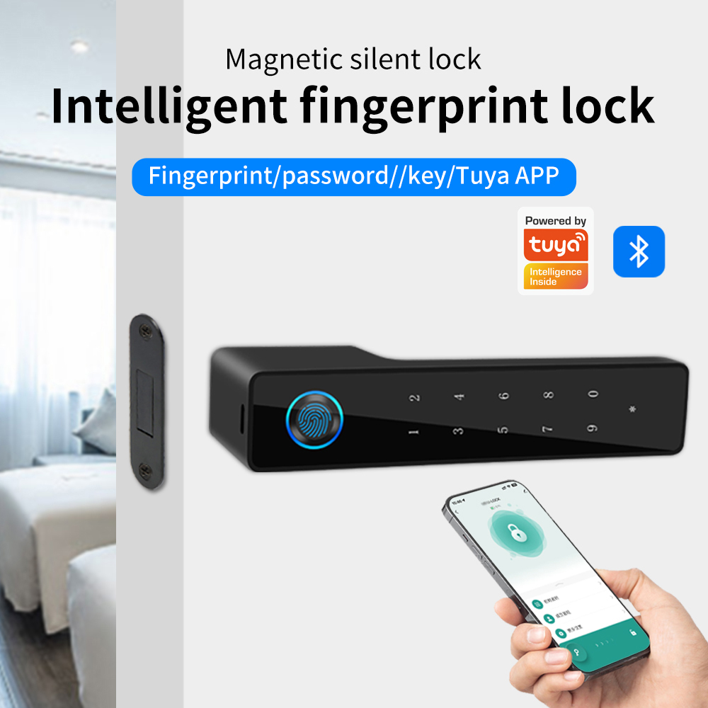 ミニマリスト電子指紋サイレントドアロックサポート Tuya  - Furniture Hardware Bolts のレビューと価格