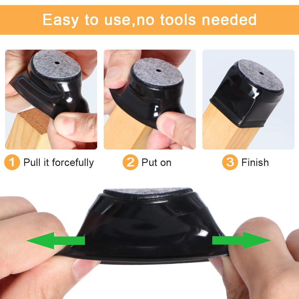 16個入り 椅子脚フロアプロテクター、堅木張りの床用、シリコ - Furniture Foot Pad のレビューと価格