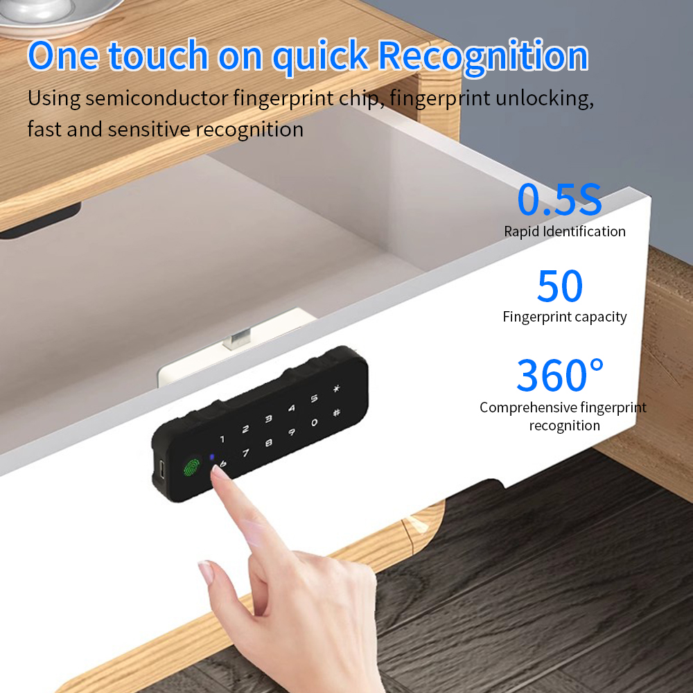 Tuya Bluetooth スマート木製キャビネット指紋ロ - Furniture Hardware Bolts のレビューと価格