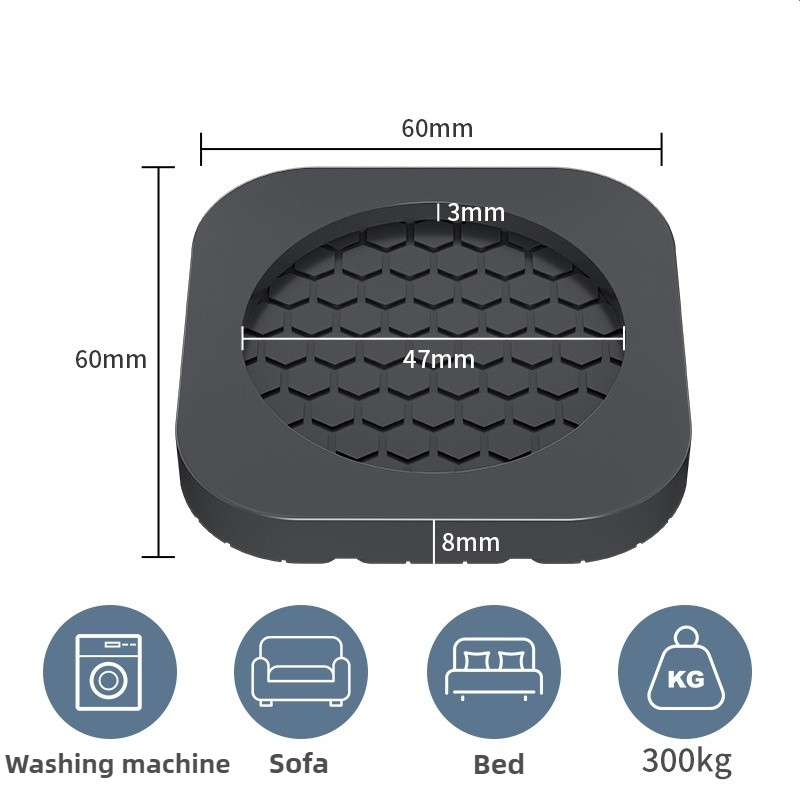 4 個の防振足パッド洗濯機冷蔵庫家具ユニバーサルミュートゴム - Furniture Foot Pad のレビューと価格