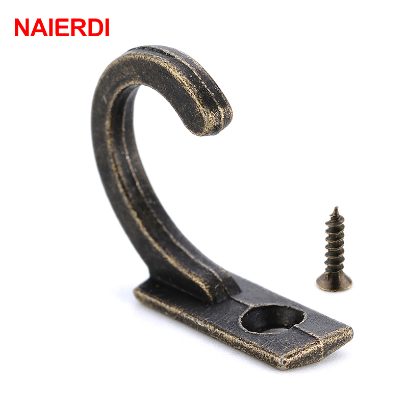 Naierdi-小さなアンティークウォールフック,10個,湾 - Furniture Hardware Bolts のレビューと価格