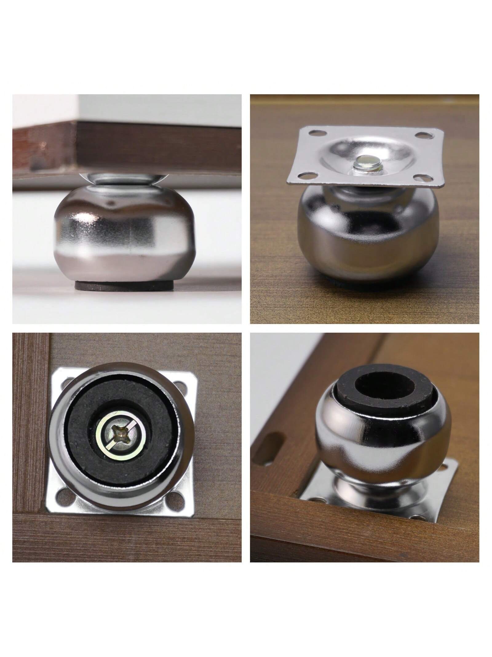 [金属製家具脚4個] 磨き上げられた金属製ミニ丸型ボール家具 - Cabinet Hinge Overlay のレビューと価格