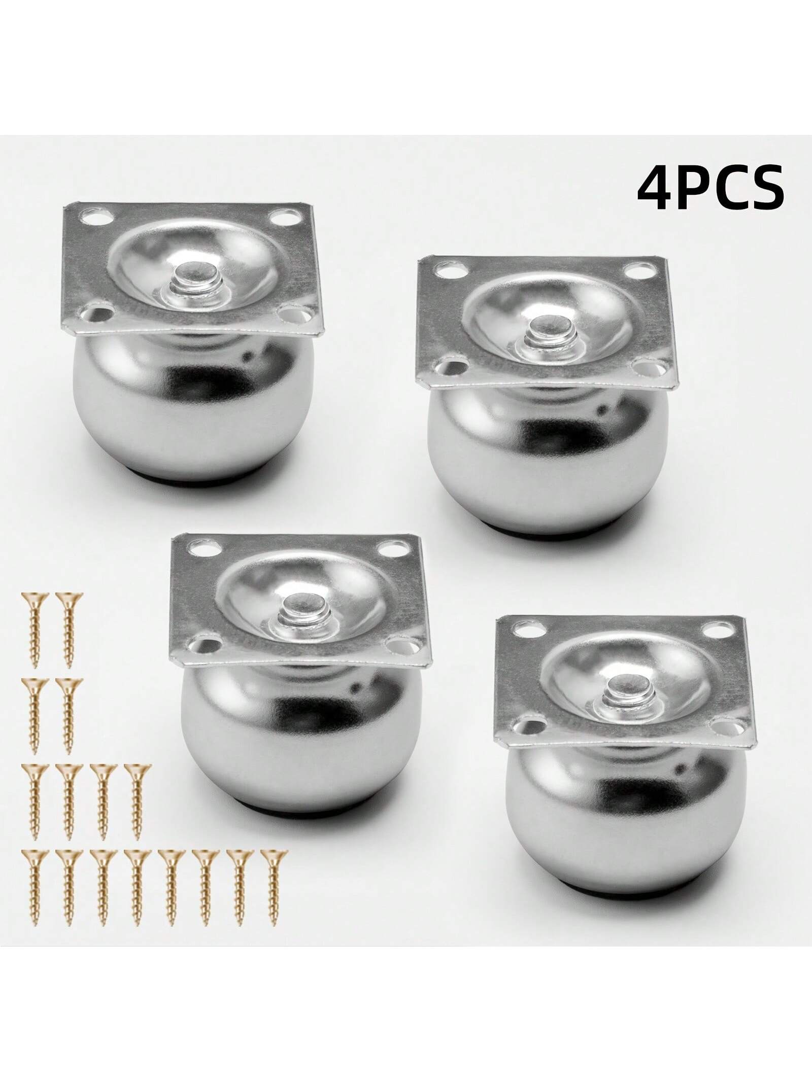 [金属製家具脚4個] 磨き上げられた金属製ミニ丸型ボール家具 - Cabinet Hinge Overlay のレビューと価格