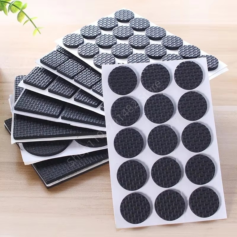 2-48個入り 自己粘着式 ブラック 家具脚用 ラグ フェル - Furniture Foot Pad のレビューと価格