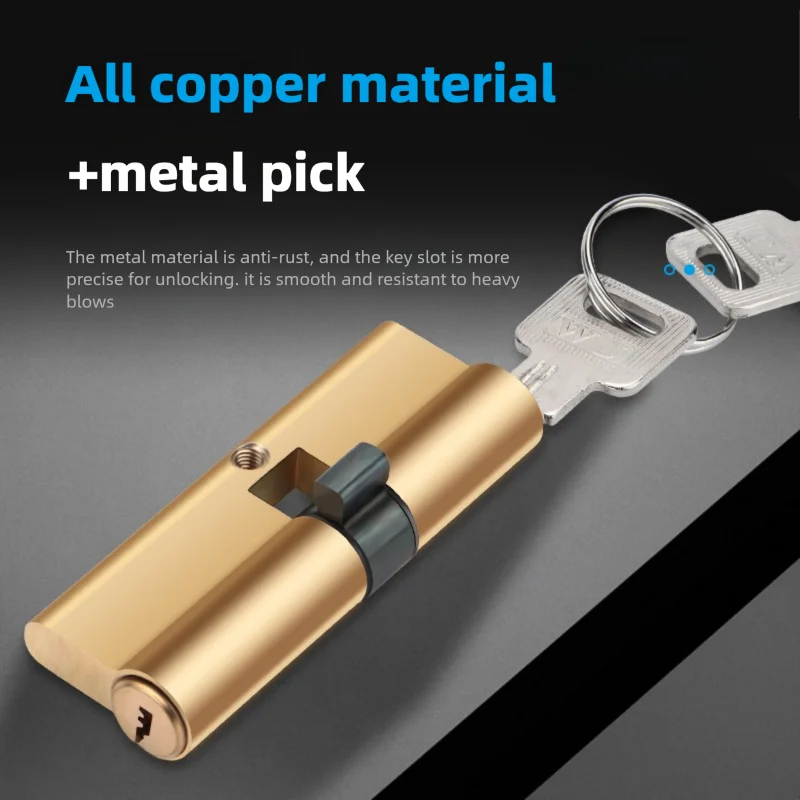 家庭用玄関ドア盗難防止ロックシリンダー真鍮バイアス加工65〜 - Furniture Hardware Fittings のレビューと価格