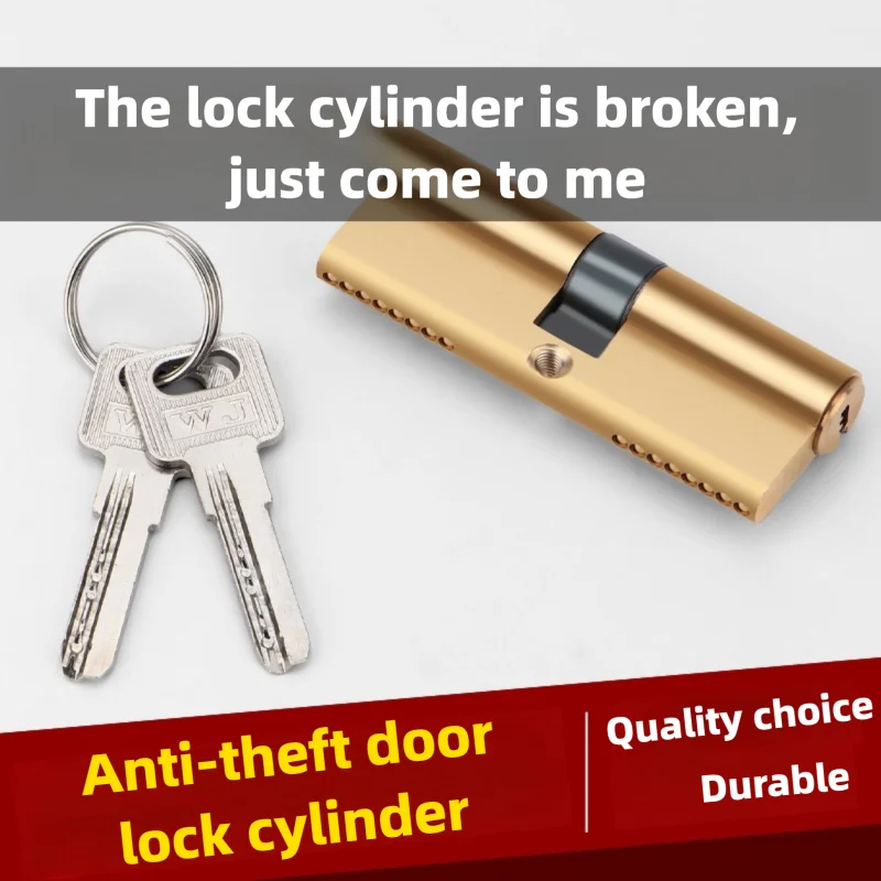 家庭用玄関ドア盗難防止ロックシリンダー真鍮バイアス加工65〜 - Furniture Hardware Fittings のレビューと価格