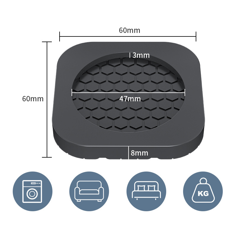 4 個の防振足パッドゴムマット滑り止めサイレントダンパースタ - Furniture Foot Pad のレビューと価格