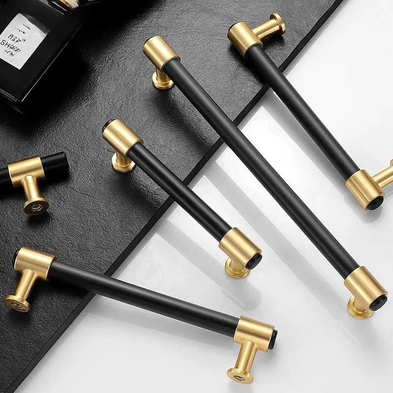 モダンなシンプル北欧風ブラックゴールドハンドルキャビネットド - Furniture Hardware Wholesale のレビューと価格