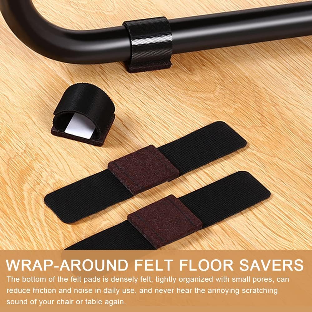 フックとループファスナー付きラップアラウンドフェルト家具パッ - Furniture Foot Pad のレビューと価格