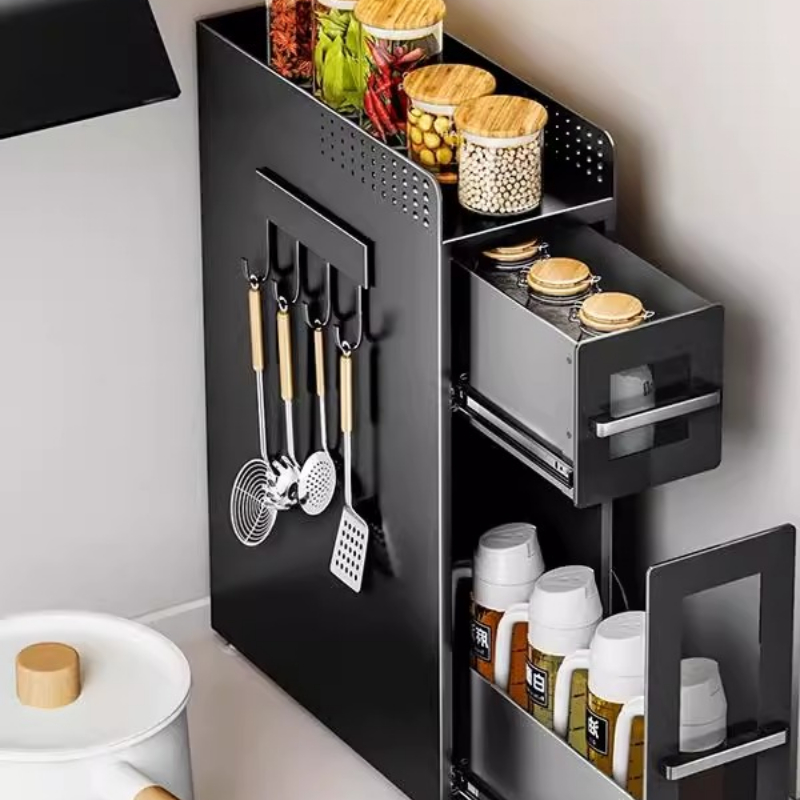 コーナースパイスラック引き出し式オーガナイザー - 大容量キ - Cabinet Hinge Overlay のレビューと価格