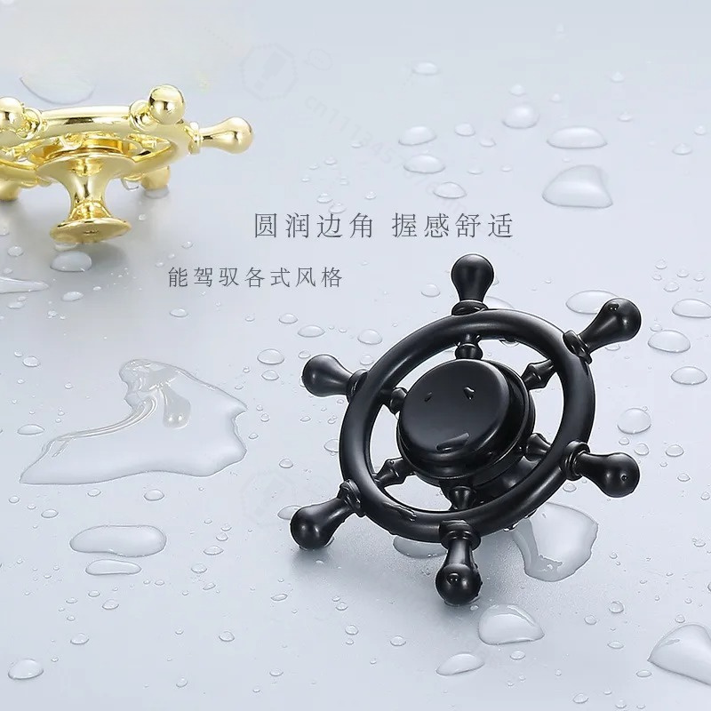 シングルホール引き出しドア回転ハンドルブラックジャイロシート - Furniture Hardware Wholesale のレビューと価格