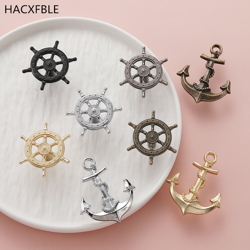 航海装飾品、船舶用アンカー、シルバーキャビネットハンドル、家 - Drawer Pull Gold のレビューと価格
