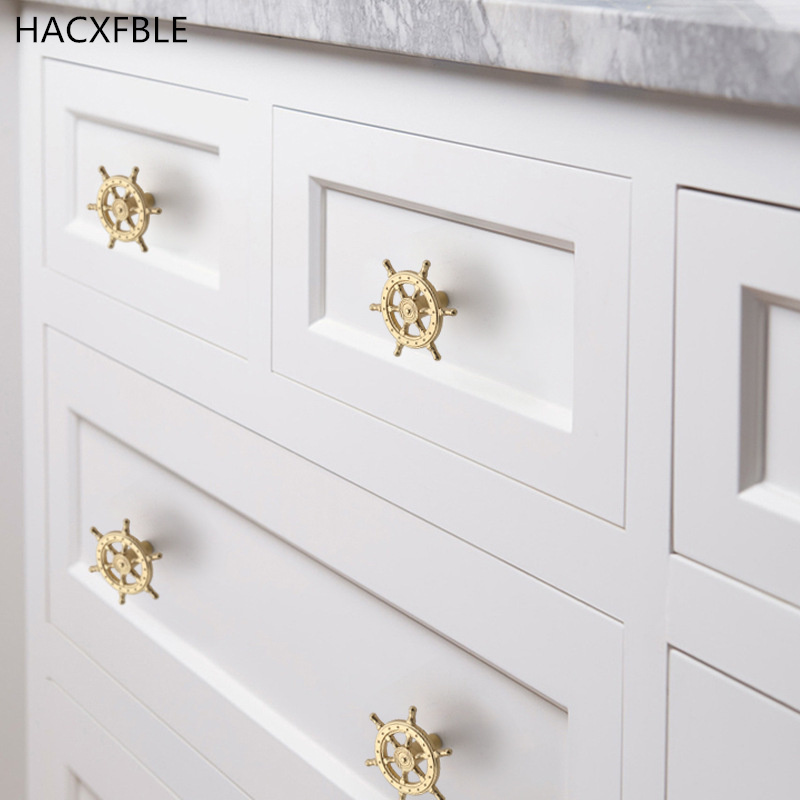 航海装飾品、船舶用アンカー、シルバーキャビネットハンドル、家 - Drawer Pull Gold のレビューと価格