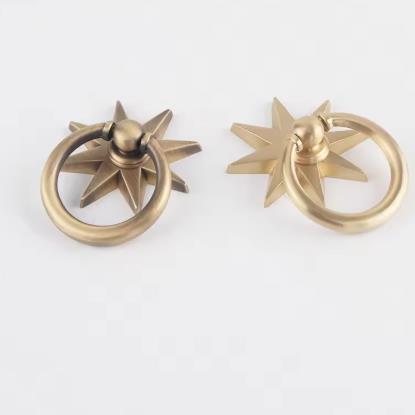 アニス星型キャビネットアンティーク真鍮ハンドルリング真鍮キャ - Drawer Pull Gold のレビューと価格