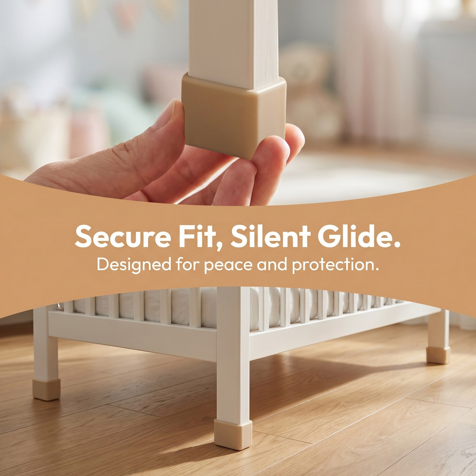 ベビーベッド用脚カバー2個セット、滑り止め家具脚カバー、床保 - Furniture Foot Pad のレビューと価格