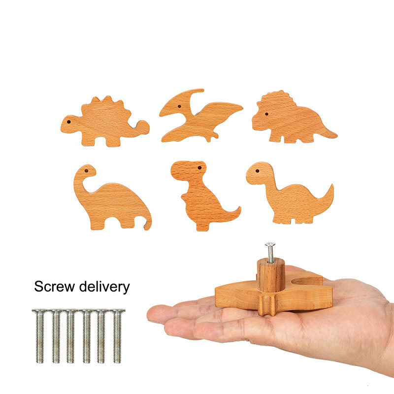 キャビネットドアハンドル子供部屋クリエイティブかわいい恐竜ユ - Furniture Hardware Bolts のレビューと価格